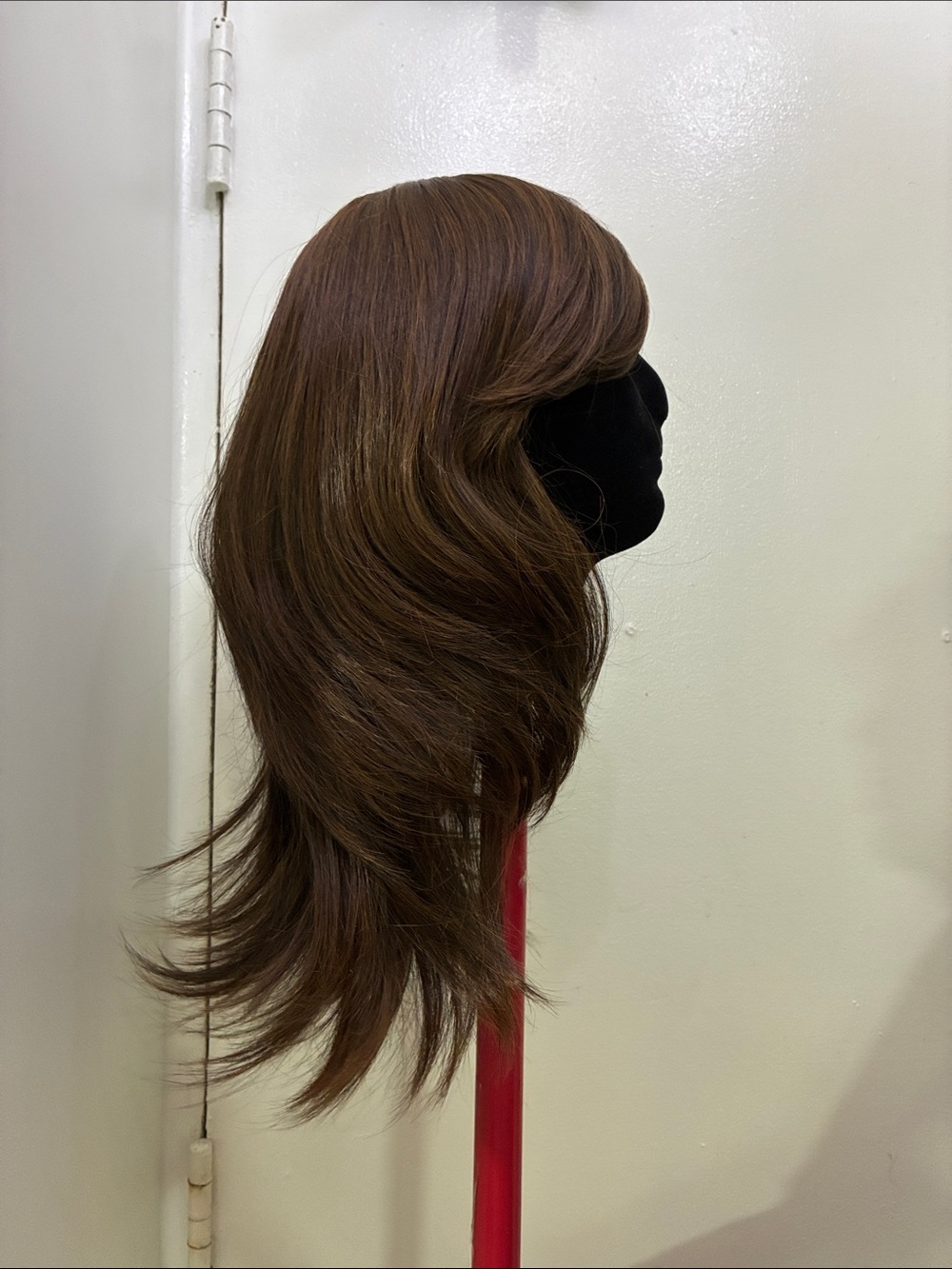 Auburn layered synthetic wig 20”